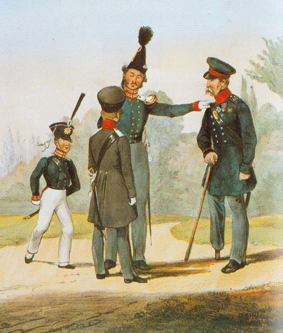 Kadettenkorps - Offizier und Kadetten