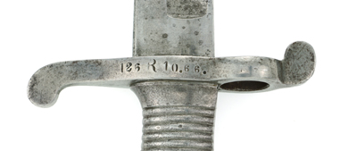 Truppenstempel unter der Parierstange